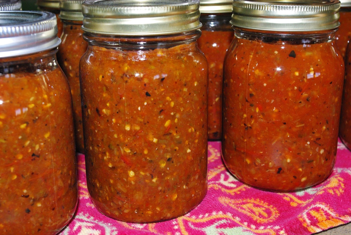 salsa in jar